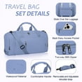 thumbnail image 5 of XUEYU 40L Gym Bag, Convertible Duffle Bag with Shoes Compartment and Wet Pocket, Gym Backpack Waterproof Sports Bags for Men with 2 Bottle Holders Multipurpose Weekender Overnight Bag -Blue, 5 of 8
