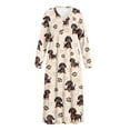 thumbnail image 6 of POLERO Dachshund Dog Paws Print Long Nightgowns for Women, Soft Comfy Lightweight Nightgown Long-sleeve Nightdress Sleepwear Full Length House Dress, Small, 6 of 7