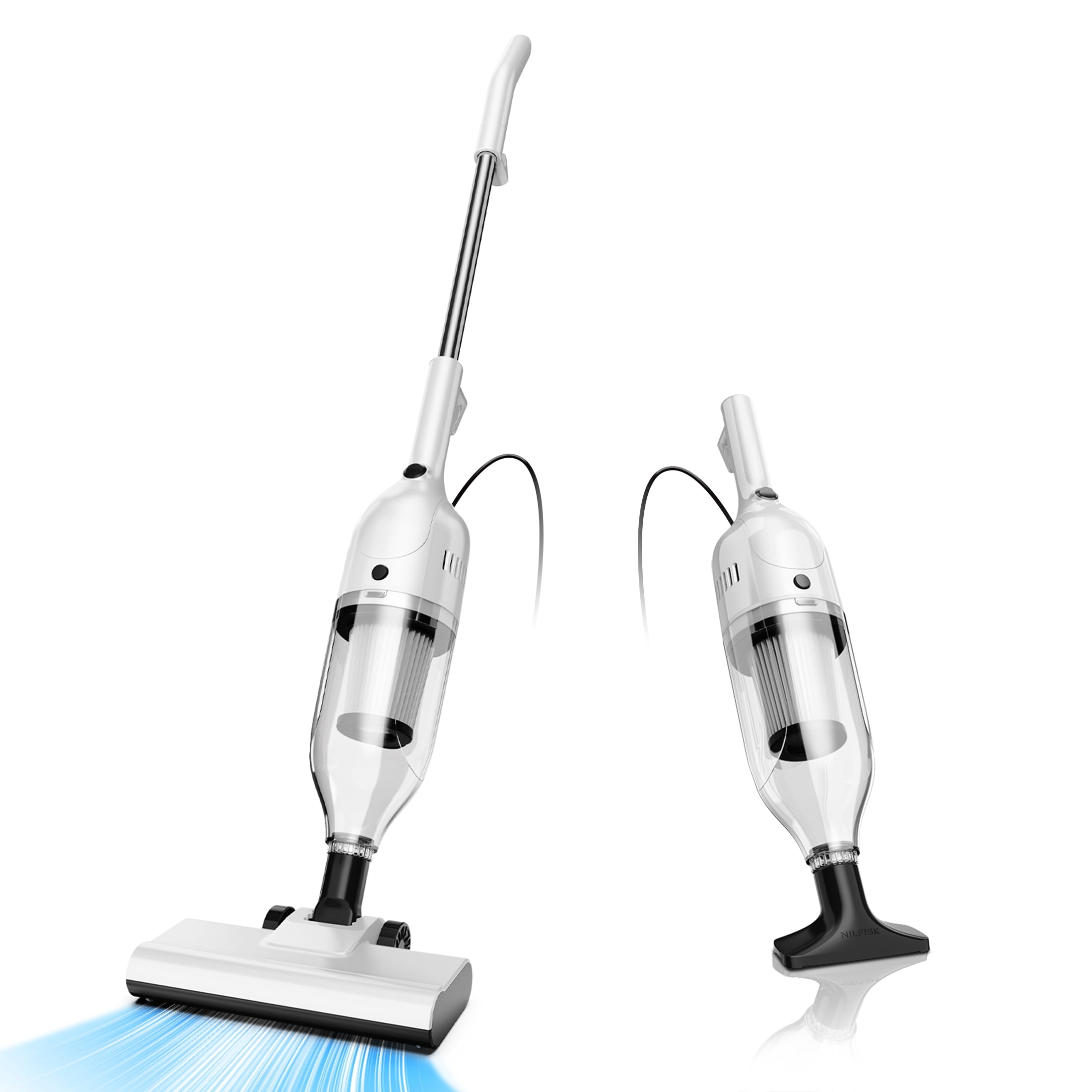 YOMA Corded Vacuum Cleaner, 20Kpa Powerful Suction Stick Vacuum With 16Ft Cord, 2 in 1 Lightweight Vacuum Cleaner for Hard Floor Pet Hair