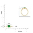 thumbnail image 3 of ANGARA Natural Solitaire Emerald Heart Engagement Ring with Diamond Accents in 14K Yellow Gold for Women (Size-5mm) | May Birthstone, Anniversary, Jewelry Gift for Women | Natural Emerald Ring, 3 of 8