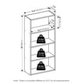 thumbnail image 3 of Furinno Basic 4-Tier Open Shelf Bookcase, Bookshelf, Storage Organizer, 7 x 17 x 35, Amber Pine, 3 of 6