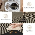 thumbnail image 6 of UERMEI 8'x10' Easy Jute Area Rug, Large Washable Living Room Rug, Rainbow Indoor Outdoor Carpet, Modern Geometric Farmhouse Checkered Non Slip Black Carpet for Dining Room Apartment,Black, 6 of 7