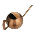 thumbnail image 2 of (Bronze) stainless steel flower shower creative spherical potted succulent plant watering kettle indoor long mouth watering kettle 1 liter, 2 of 14