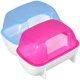 thumbnail image 3 of 2 piezas pequeñas mascotas Chinchilla Hamster arena baño habitación casa baño contenedor con baño arena (azul, rojo estilo), 3 of 7
