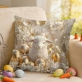 thumbnail image 5 of Djunllk Pillow Covers 18x18, Spring & Easter Cozy & Breathable Holiday Home Farmhouses Decorative Pillowcases, 5 of 6