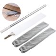 thumbnail image 1 of Plumero, cepillo para polvo largo ajustable y 2 fundas de tela lavables, trapeador doméstico de plumero plano flexible para la suciedad y el cabello, debajo del sofá Xemadio MZQ-0624, 1 of 8