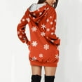 thumbnail image 4 of Robe de Noël Imprimée pour Femmes 2025, Chandail à Capuche à Manches Longues, Robe de Travail pour Femmes avec Poche, Robe à Capuche Décontractée, 4 of 6