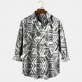 thumbnail image 1 of Camisas hawaianas Harjauku camisas con estampado a cuadros camisas de moda para hombre blusas casuales de playa de manga larga blusas con solapa ropa para mujer 4XL, 1 of 6