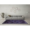 thumbnail image 3 of Ahgly Company Machine Washable Indoor Square Persian Blue Traditional Area Rugs, 7' Square, 3 of 4
