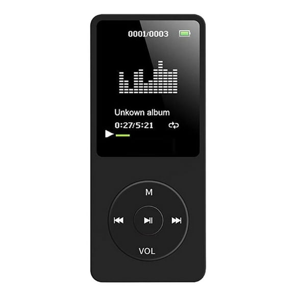 Reproductor de Música MP3 Deportivo Soledad Negro USB TF Pantalla LED Grabador de FM