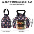 thumbnail image 5 of Pioneer Flower Floral Print Pattern Drawstring Lunch Bag Women - Drawstring Lunch Bag Insulated for Work Office - Stain-Resistant Large Lunchbags for Women with Multi-Pockets, 5 of 6