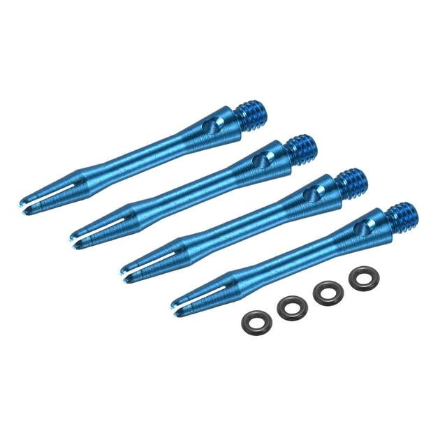 Ejes de dardos de aluminio Uxcell, accesorios de reemplazo con roscas 2BA y anillos de goma para puntas de acero, azul cielo de 35 mm