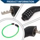 thumbnail image 2 of Candado de bicicleta Unique Bargains, cable de seguridad, combinación reiniciable de 4 dígitos, cadena de acero de 64 cm, verde, 1 pieza, 2 of 6