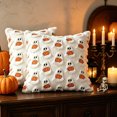 thumbnail image 4 of Clearance Halloween Decor Throw Pillow Covers - 18"x18" Soft Cute Pumpkin Pillow Cover, Halloween Decorations Gift for Spooky Season & Cozy Fall Decor (White), 4 of 6