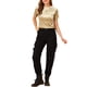 thumbnail image 2 of Camiseta de terciopelo de mujer Inspire Chic para fiesta, cuello redondo, manga corta, casual, M, beige claro, 2 of 8