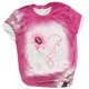 thumbnail image 2 of Fiudx Ofertas Flash Artículos En Oferta Moda Mujer Casual Cuello Redondo Impresión Blusa Manga Corta Camiseta Verano Tops, 2 of 4