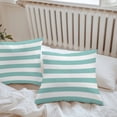 thumbnail image 6 of Throw Pillow Covers 26x26 Inch Set of 2, Green Stripes Waterproof Outdoor Pillow Covers, Simple Green White Texture Decorative Cushion Pillowcases for Couch, Sofa, Bed, Garden, Patio, 6 of 9