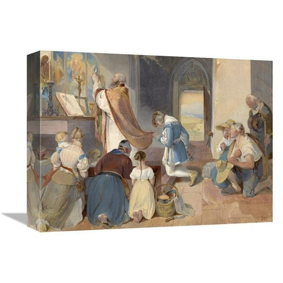 12 x 16 in. Fridolin Assists with the Holy Mass Art Print - Peter Fendi