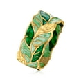thumbnail image 3 of Ross-Simons Italian Green Enamel Leaf Ring in 14kt Yellow Gold, Women's, Adult, 3 of 6