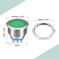 thumbnail image 2 of Unique Bargains M22 110V Panel Mount Waterproof Metal LED Indicator Signal Light Green, 2 of 5