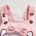 thumbnail image 6 of NOLDARES Baby Girl Clothes Long Sleeve Romper Pants Set 3Pcs Fall Winter Infant 3Pcs Fall Outfits(Pink,3-6 M), 6 of 9