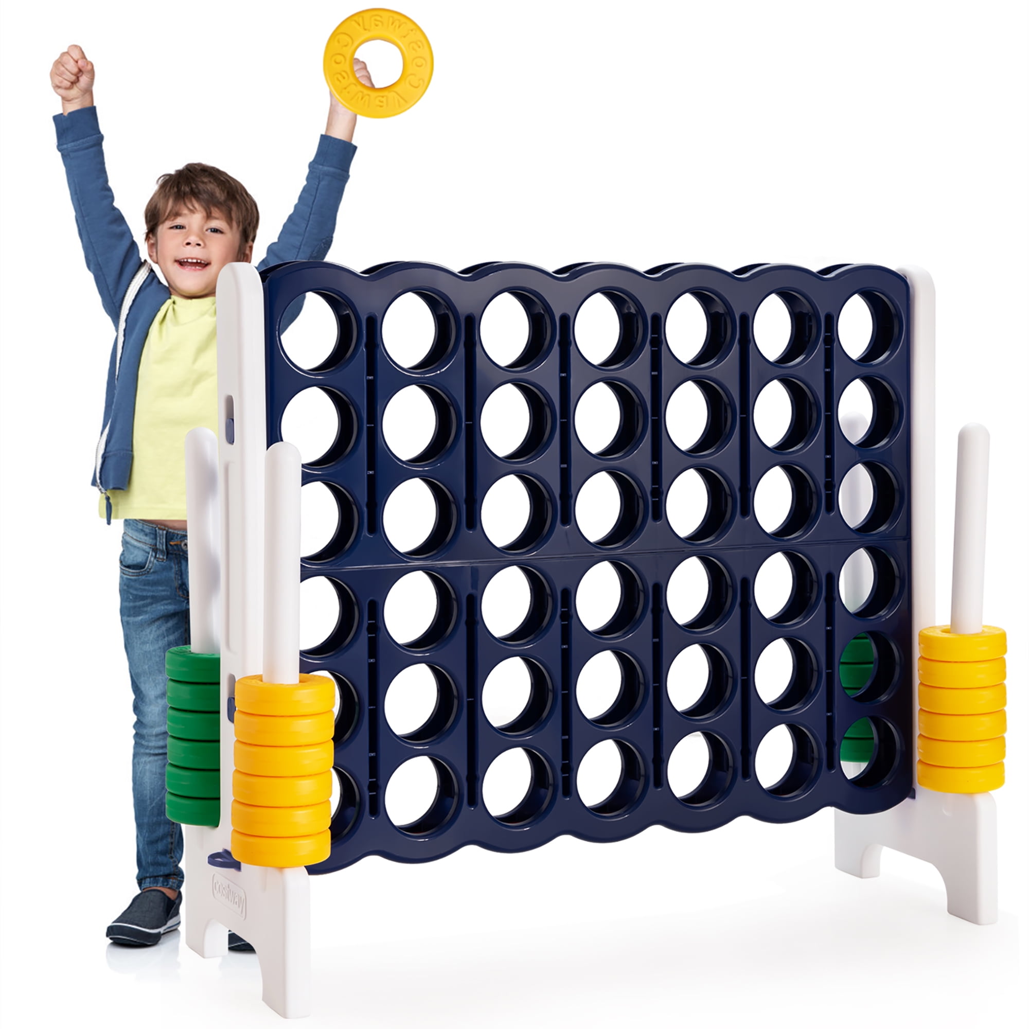 Details about   120cm Kids Jumbo 4-to-Score Giant Game Connect-All-4 Game Set Fun IndoorToy Blue 