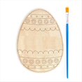 thumbnail image 3 of Kit de Pintura de Huevos de Pascua Personalizado, Pinturas con Pincel para Huevos de Madera, DecoracióN de Pascua con Doodle Kid para Cesta de DiseñO DIY-A, 3 of 10