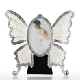 thumbnail image 2 of Rhinestone Decorated Ellipse escalewing Diseño Vintage Metal Photo Frame Home Decor Deskto Tooarts escultura de hierro, 2 of 7