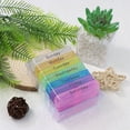 thumbnail image 4 of 7 Packs Extra Large Pill Organizer, Weekly Pill Organizer, 4 Compartments Travel Pill Box Portable Pill Box 7 Day, Weekly Pill Case, Pill Container for Medication, Vitamin, Fish Oil, Supplement J0K8, 4 of 8