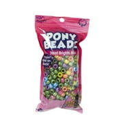 Kids Craft Metallic Pony Beads Pack, 1 Each