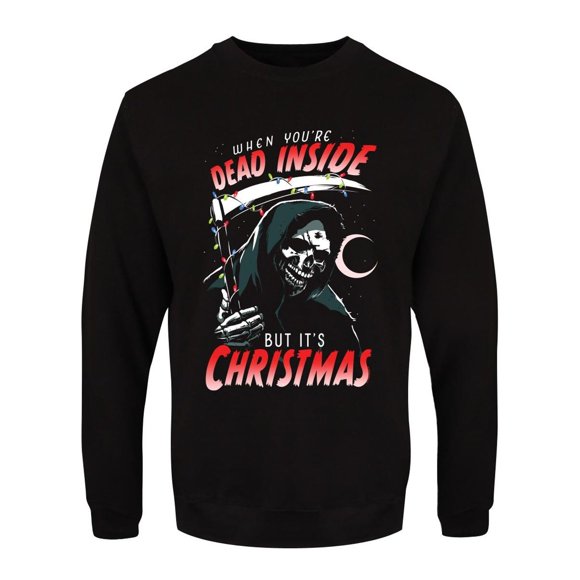 Grindstore Mens When You're Dead Inside But It's Christmas Sweatshirt