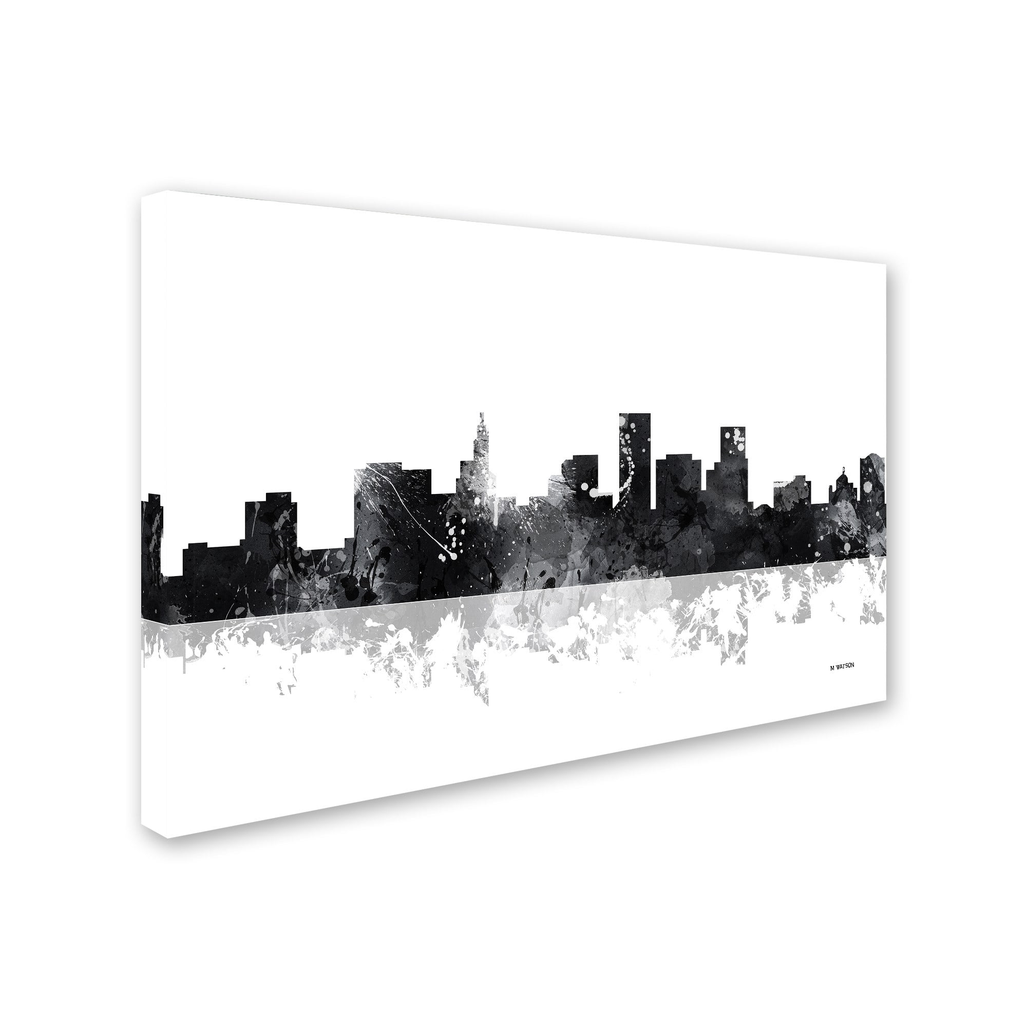 Trademark Fine Art "St Paul Minnesota Skyline BG-1" Canvas Art by Marlene Watson