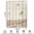 thumbnail image 4 of Beach Shell Starfish Bathroom Shower Curtain Beachconch Sand Blue Sky Beach Themed Shower Curtains Set with 12 Hooks Large Size 72x72 Inch Machine Washable Digital Print Decor, 4 of 6