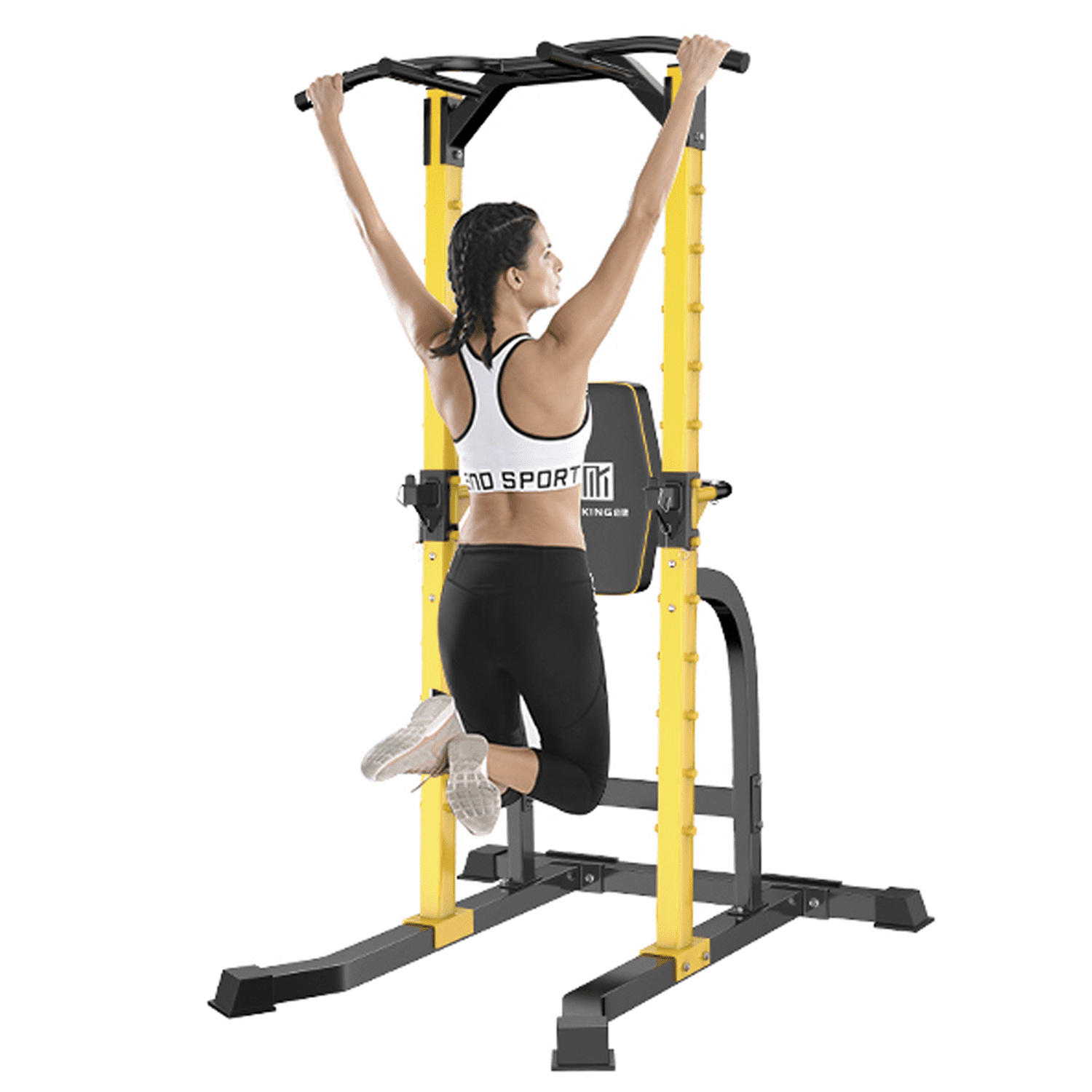 Wesfital Power Tower Squat Rack PullUp Bars Workout Dip Stands