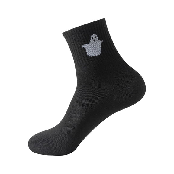 Ankle Socks Halloween Ghost Embroidered Motif Low Cut Casual Design for Sneakers And Daily Wear Socks for Men And Women