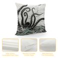 thumbnail image 4 of ONETECH  Octopus Decorative Throw Pillow Case, Mythological Kraken Octopus Tentacles Monster in The Sea Illustration Nautical, Couch Bedroom Living Room Cushion Cover, Grey Black, 4 of 5