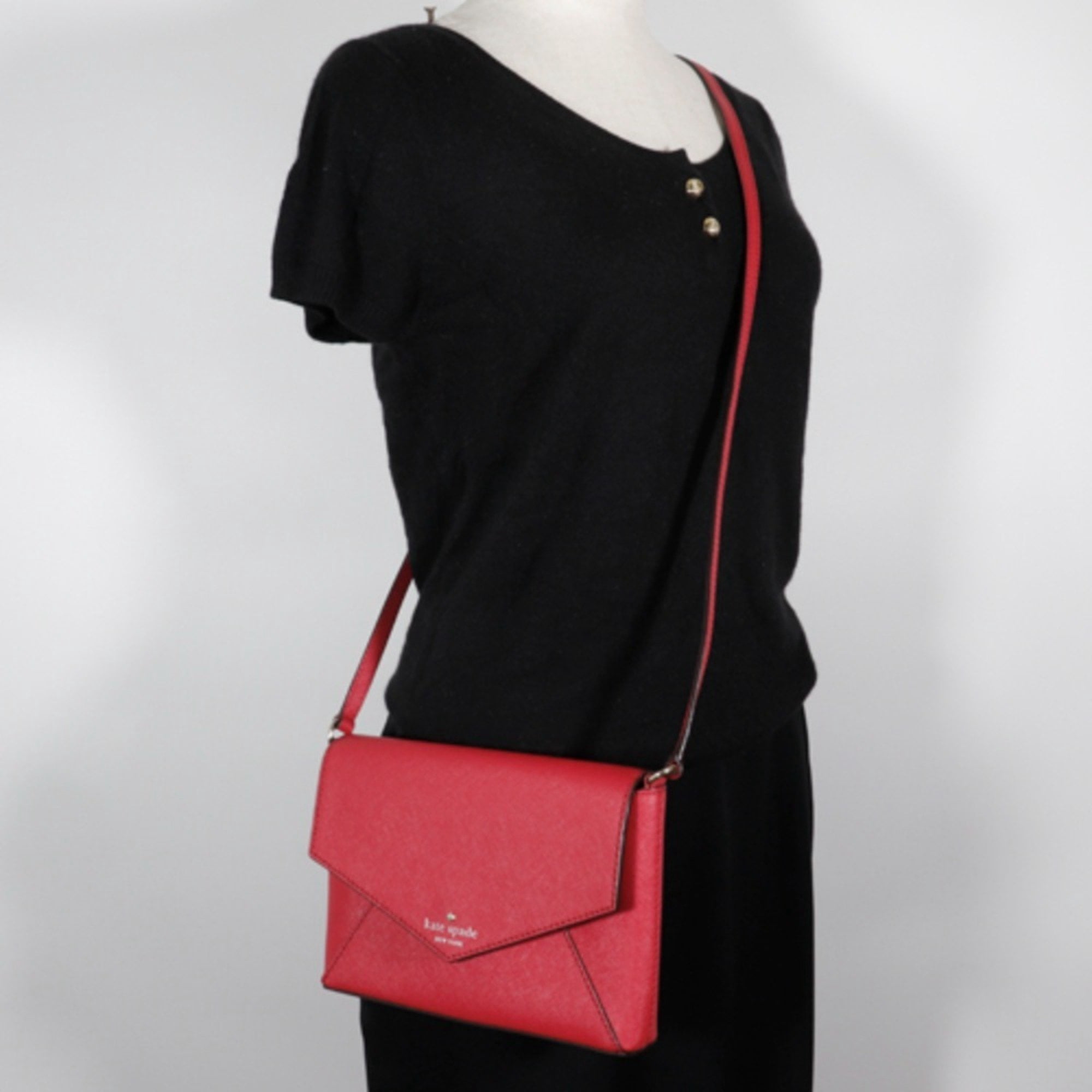 Pre-Owned Kate Spade Pochette Shoulder Bag Leather Red Type Women's (Good)