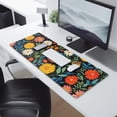 thumbnail image 2 of Long Mouse Pads for Desk,Pioneer Flower Floral Print Pattern Desk Mats on Top Of Desks, Desk Mouse Pad Extra Large with 3mm Non-Slip Base and Stitched Edge for Gaming,Office,Work,Home 31.5"x11.8", 2 of 6