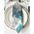 thumbnail image 2 of Teal Grey Cloth Napkins Washable Set of 1, Modern Oil Painted Abstract Art Aesthetics Reusable Dinner Table Napkins Cloth Bulk for Weddings Kitchen Restaurants Hotel Events Parties 20 x 20 Inch, 2 of 9