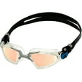thumbnail image 2 of Aquasphere Kayenne Pro Adult Unisex Swim Goggles - Increased Field of Vision, Adjustable Nose-Bridge, Leak-Resistant Seal - Mirrored Lens, Transparent/Grey Frame, 2 of 5