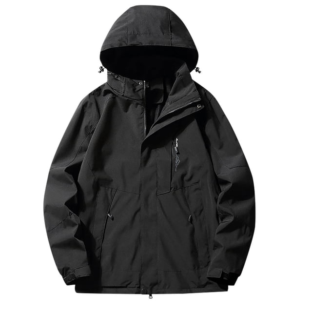 DecSea Veste Coquille Souple pour Hommes avec Capuche Doublée en Polaire Coupe-Vent Légère Imperméable pour Randonnée