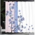 thumbnail image 3 of Ambesonne Japanese Shower Curtain, Romantic Sakura Blooms Art, 69"Wx75"L, Sea Blue, 3 of 4