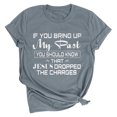 thumbnail image 1 of Tops de verano Regalos para hombre y mujer Camiseta de verano con estampado de letras Blusa de manga corta Pompotops  hfajkhk134527, 1 of 8