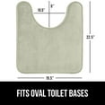 thumbnail image 6 of GORILLA GRIP Thick Memory Foam Toilet Rug for Bathroom, U Shaped Washable, Soft Absorbent Velvet Topside Floor Mats, Machine Wash, Cushioned Luxury Mat Rugs for Bath Room, 22.5 x 19.5, Sage, 6 of 8