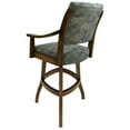 thumbnail image 2 of Tobias Designs Casa 34" Swivel Wood Extra Tall Bar Stool in Poet Sky Blue/ Brown, 2 of 2