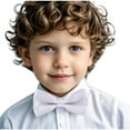 thumbnail image 4 of HAOTAGS Tie Uniform Shirt for Kids, Student Attire No Tie Ribbon Butterfly Knot Collar Shirt Tie White Free Size, 4 of 6