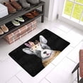 thumbnail image 3 of MKHERT Watercolor Boho Pug Dog with Flower and Feather Doormat Rug Home Decor Floor Mat Bath Mat 23.6x15.7 inch, 3 of 3