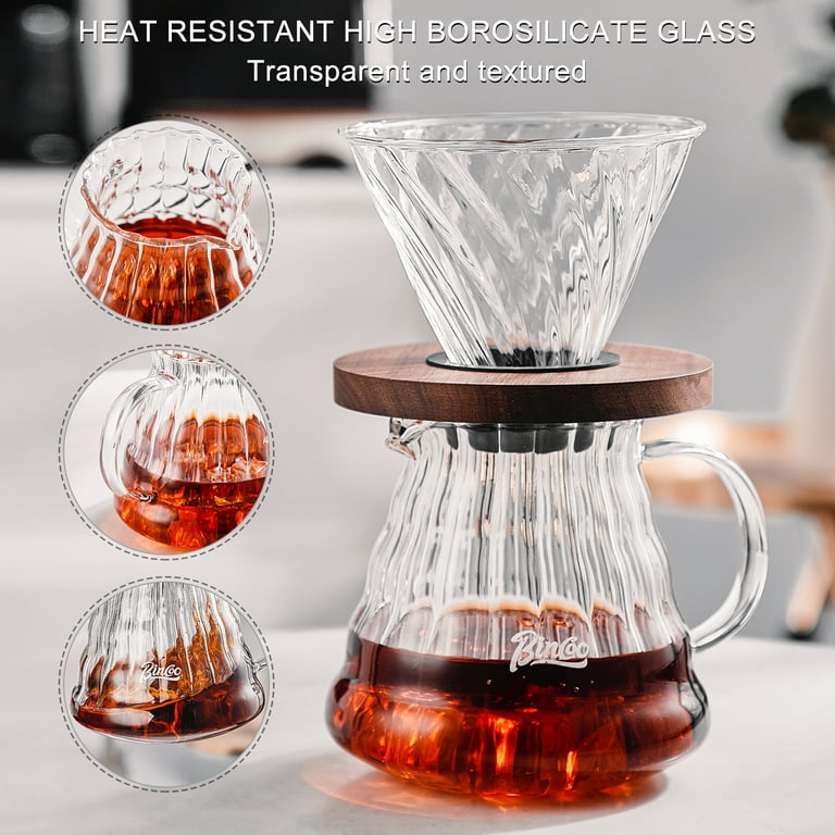 Hario Simply Glass V60 Pour Over Set: Coffee Servers