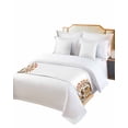 thumbnail image 2 of Xipuska Fall Dog Bed Runners for Queen Size Bed, Decorative Bed Throws for Foot of Bed, Thanksgiving Maple Leaf Pumpkin Sunflower Check Bed Runner Sofa Throw Bedding Scarf Slipcover for Bedroom, 2 of 5