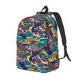 thumbnail image 1 of Disketp Colorful Carp Streamer Mochila de Lona Estampada, Mochila Escolar de Viaje Ligera para Estudiantes y Portátil-Medium, 1 of 5